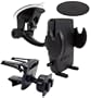 Arkon SM410 Universal Windshield with Dashboard and Vent Mount for Smartphones and PDAs - Mount - Bulk Packaging - Black