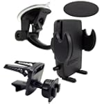 Arkon SM410 Universal Windshield with Dashboard and Vent Mount for Smartphones and PDAs - Mount - Bulk Packaging - Black