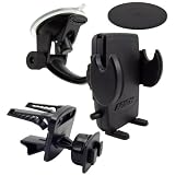 Arkon Universal Windshield with Dashboard and Vent Mount for Smartphones and PDAs (Black)