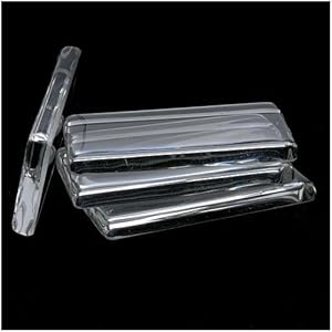 Clear Glass Jewelry Pendant Tiles Rectangle 24x48mm (4)