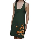 NCAA Texas Pan American Broncos Ladies Paint Strokes Junior's Racerback Dress - Green