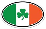 Tricolor Shamrock Oval Ireland Irish Car Bumper Sticker/decal