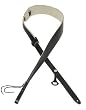 Levy's Leathers PM1-BLK 2.5-inch leather acoustic/Dobro guitar strap,Black