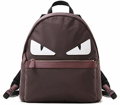 BAC Cute nylon Leather Colors Roll Monster pack-Bag (COFFEE)