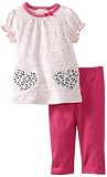 BON BEBE Baby-Girls Newborn Zebra Print Top with Elastic Waist Legging Pant
