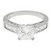 Tressa Sterling Silver Princess-cut Cubic Zirconia Solitaire Ring