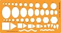 Circle Square Ellipse Triangle Hexagon Symbols Drawing Drafting Template Stencil