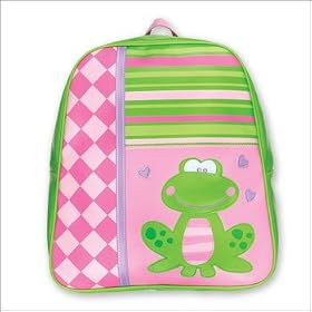 Stephen Joseph Go-Go Bags - frog's - MONGRAMMABLE! Girl's FROG's backpacks, girls backpacks - frogs