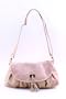 Crossbody Bag Clutch with Front Flap and Tassels - Beige