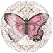 Butterfly Design Small Round Glass Tray