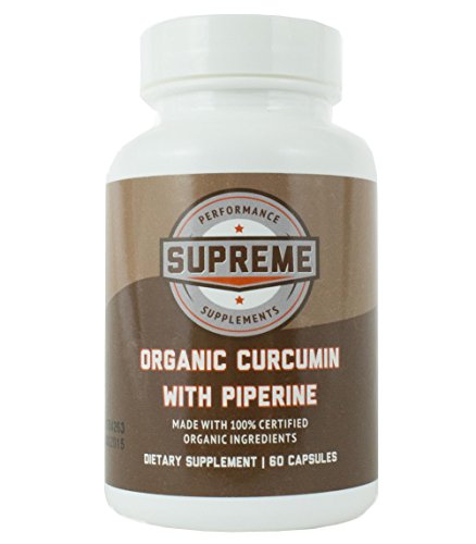 Organic Curcumin with Black Pepper Extract. 100% Certified Organic Ingredients! Standardized to 95% Curcuminoids!