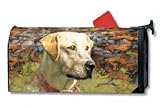 New Magnet Works Ltd. Yellow Lab All-Weather Vinyl Mailwrap Mailbox Cover W/Adapter Kit
