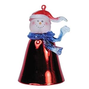 #!Cheap 3 inch Red Bell Snowman Winter Figurines Handcrafted Statues