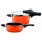 【並行輸入品】日本未発売色 Silit Silargan eControl Duo シリット・シラルガン eコントロール 圧力鍋 4.5L+3.0L ワイルドオレンジ