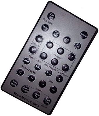 New Replacement Remote Control for Bose Wave Radio CD Music System AWRC-3W AWRC-2W AWR1-B1 AWR1B1 5-CD Multi Disc Player Silver