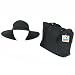 New Wedding Sun Visor Floppy Hat Summer Bag Set Sequin Black