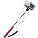 UFCIT Extendable Selfie Handheld Stick Monopod with Adjustable Phone Holder and Bluetooth Wireless Remote Shutter for iPhone Samsung and other system over IOS 6.0 and Android 4.2.2 Smartphones (Pink with Shutter)