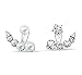 Cocorina Ear Jacket Earrings - Faux Pearl & Diamond Ear Jacket Earrings Mismatch Style