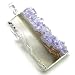 Brazilian Lucky Agate Slice and Amethyst Druze Crystals Charm Gemstone Dipped in Silver Pendant