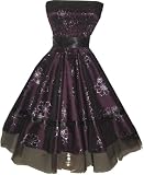 Pretty Purple Flower Swing Prom Dress
