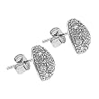 Sterling Silver Heart Earrings with Clear CZs