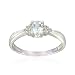 Sterling Silver Oval-Shaped Aquamarine Ring, Size 5