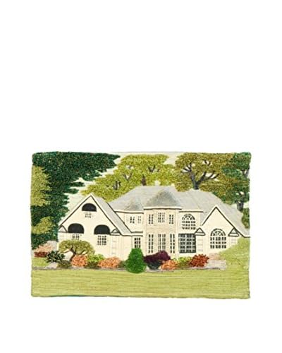 Jute & Co Arazzo Tessuto E Ricamato A Mano Multicolore 90×60 cm