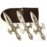 Spirit of Japanese Ninja Throwing Kits - set of 3 Star Shaped Ninja knives with nylon case