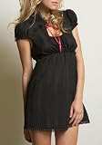 Betsey Johnson Intimates Peek-a-boo Babydoll with Matching G-String Sleepwear