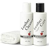Apple Brand Leather Care Kit 4 oz Cleaner & 4 oz Conditioner + Cleaning Cloth