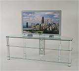 Corner Plasma TV Stand - 60 TV (Clear Glass) (21 H x 60 W x 16 D)