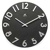 Review Infinity Instruments 12862 / Infinity Instruments Harmonious Time - Contemporary Black Metal Wall Clock