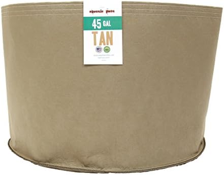 (20 Pack) 45 Gallon Tan Grassroots Fabric Pot - Grow Pot and Aeration Container
