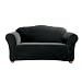 Casual Home Stretch Rib Sofa Slipcover - Ebony