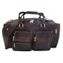 Piel Leather 20" Duffel Bag With Pockets Chocolate