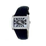 Le Chateau Women's 14006L_BLK Leather Extravagant Collection Textured Dial Watch