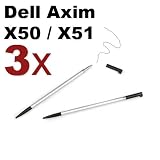 3-Pack Stylus for Dell Axim x50 / x50V / X51 / X51V, Ball Point Pen