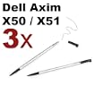 3-Pack Stylus for Dell Axim x50 / x50V / X51 / X51V, Ball Point Pen