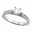 14K White Gold Diamond Engagement Ring Semimount - 0.08 Ct. - DOES NOT INCLUDE CENTER STONE