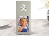 2x3 Silver Frame w Teddy Bear (Set of 6) - Baby Shower Gifts & Wedding Favors