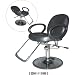 Versitle Recling Salon Chair. Can be used for Shampoo Chair. Heavy Duty Pump in Stylish Black Vinyl with Black Curved Arms