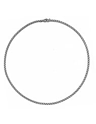 18K White Gold Braided 2.8mm Necklace 18 Inch