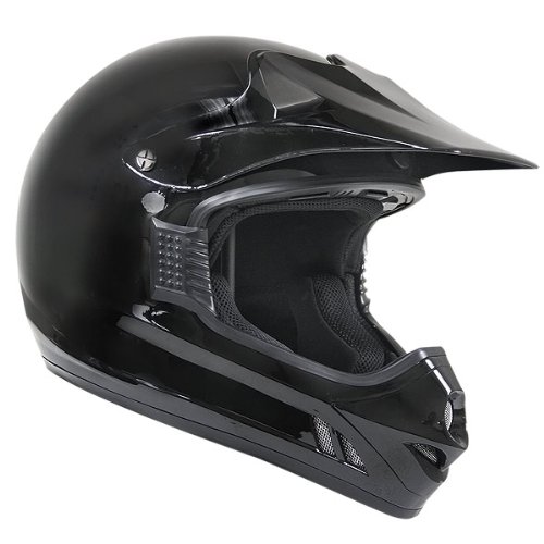 Hawk H-2723 Black Glossy Motocross Helmet