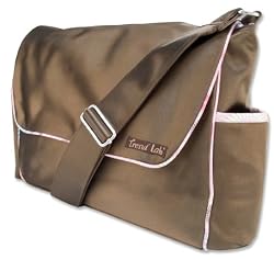 BROWN SPIROGRAPH MESSENGER DIAPER BAG - BABY DIAPER BAGS