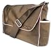 BROWN SPIROGRAPH MESSENGER DIAPER BAG - BABY DIAPER BAGS