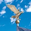 Whitehall Pewter Large Flagpole Eagle - 00794