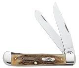 Case Cutlery 175 Case Trapper Pocket Knife with Stainless Steel Blades Stag