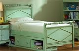IMAGE OF Broyhill Halsten Bedroom Two Tone Twin Sleigh Bed ---- Underbed Drawer Unit not included - 6720-346-363