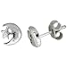 Tiny Sterling Silver Moon-Star Stud Earrings