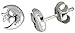 Tiny Sterling Silver Moon-Star Stud Earrings title=